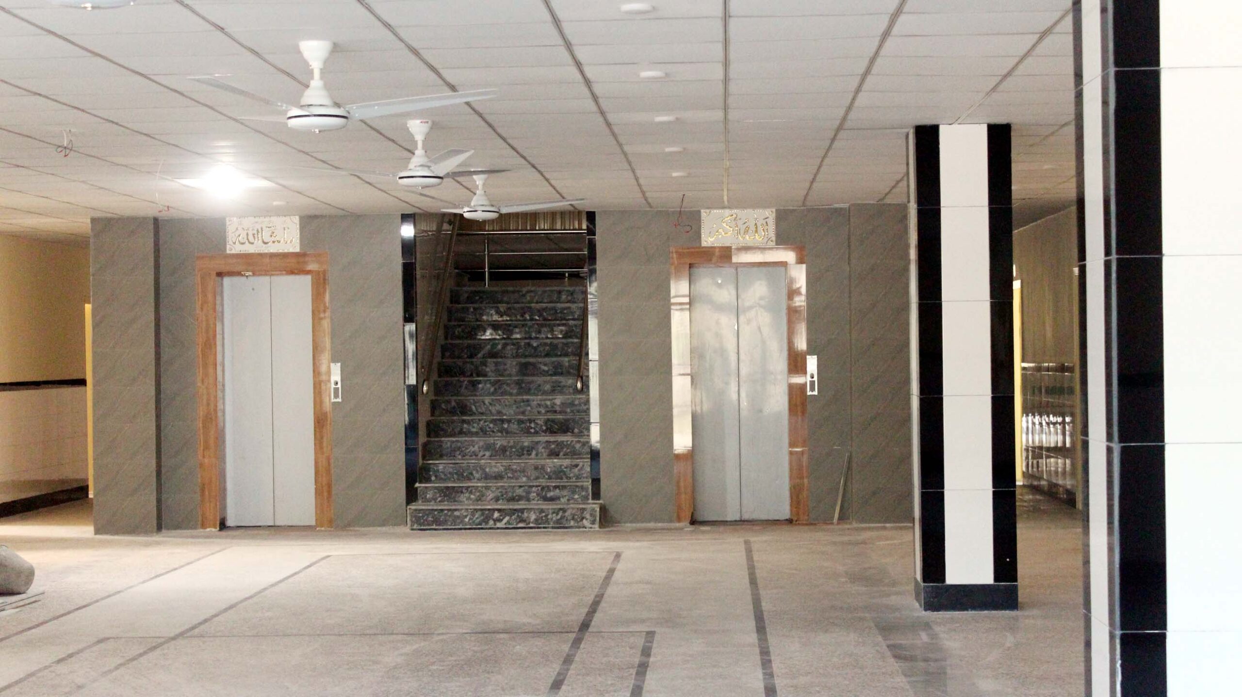 Patient inside hospital corridor