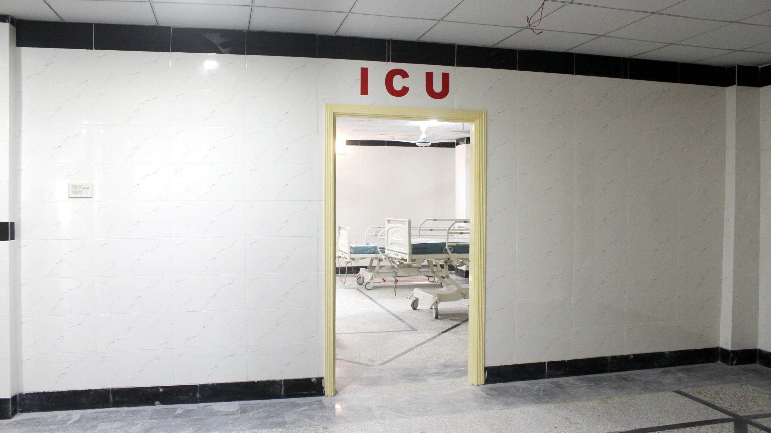 Interior corridor with columns