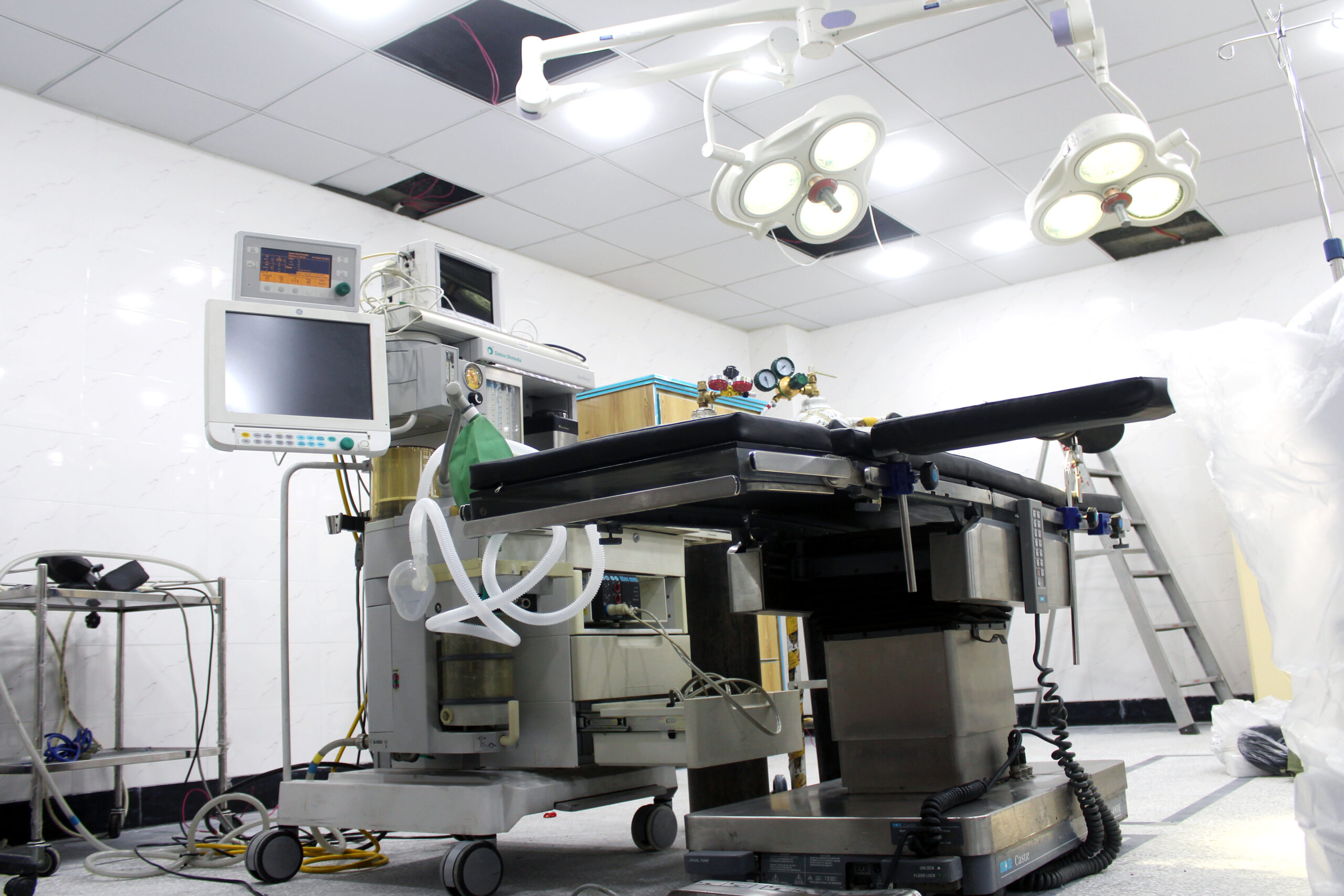 Surgical trolley setup